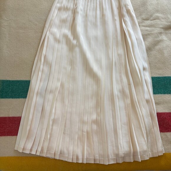 Jeanette for St. Martin 100% Silk Pleated Midi Skirt | Vintage | Size 6 - Picture 2 of 7